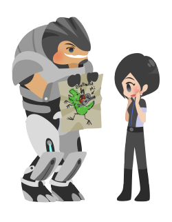 az-files:  Grunt showing Shepard his drawing