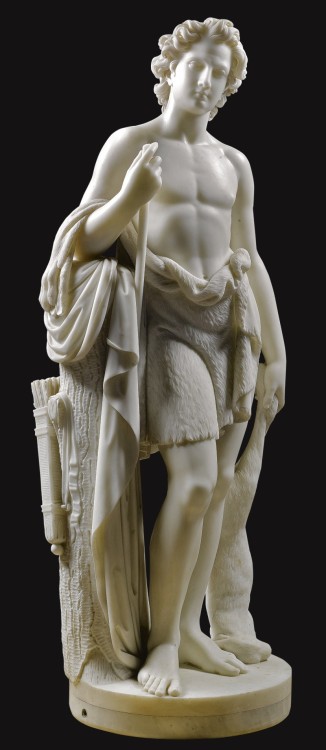 art-and-things-of-beauty:Scipione Tadolini (Italian, 1822-1892) - Adonis, white marble, 114&nbs