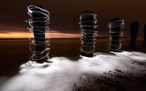 LIGHT PAINTING - Painted Neon Lights in Landscapes Without computer editing, photographer David Gill