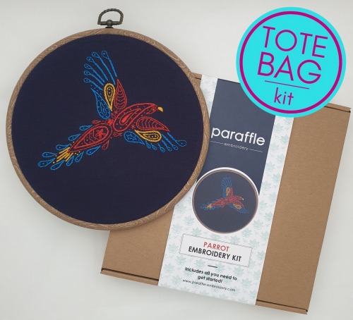 sosuperawesome:DIY Embroidered Tote Bag KitsParaffle on Etsy