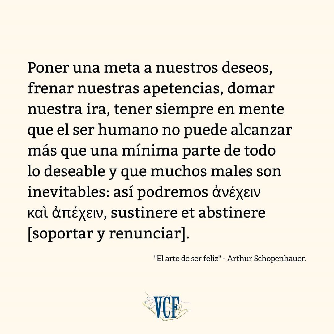 VIEJA CULTURA FRITA — “El arte de ser feliz” - Arthur Schopenhauer. ...