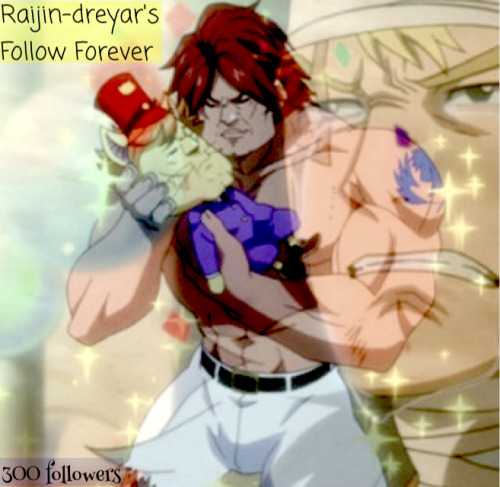 mugiwaraijin:  I decided to do a Follow Forever since I’ve reached 300 followers which is a pretty big number & I love all you guys. Sadly I am not skilled enough to make awesome graphics/edits/drawings so I made this crappy thing on my phone for