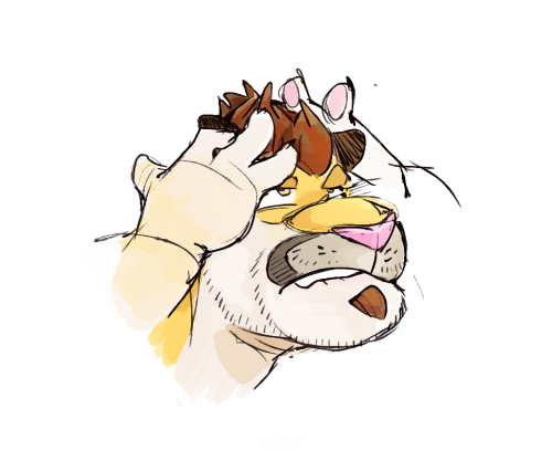 tulerarts:  The morning routine: at least the hair looks okay!