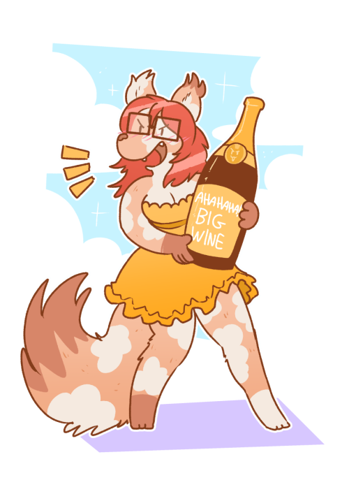 cat-boots: oh god no look out she found the BIG WINE [for piebaldfoxx on twitter]