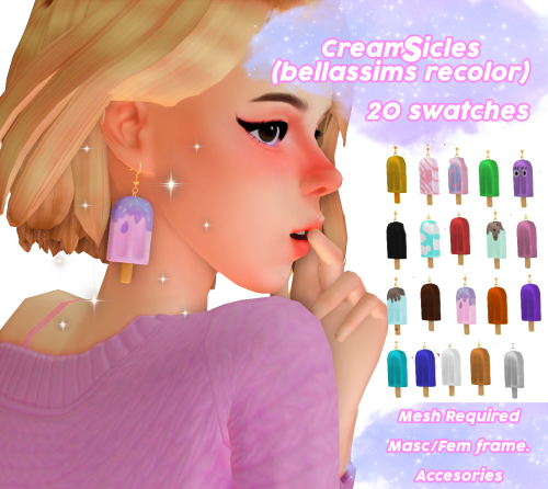 Creamsicles (Bellassims recolor)Mesh by @bellassims required.BGC, Masc/Fem frame.Accesory.Download a