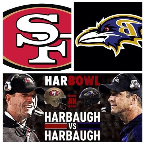 unit02eva:  This gonna be good. #superbowl #harbowl #niners #ravens 