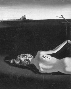 myarmisnotalilactree:  Salvador Dalí, Woman Sleeping in a Landscape, 1931 