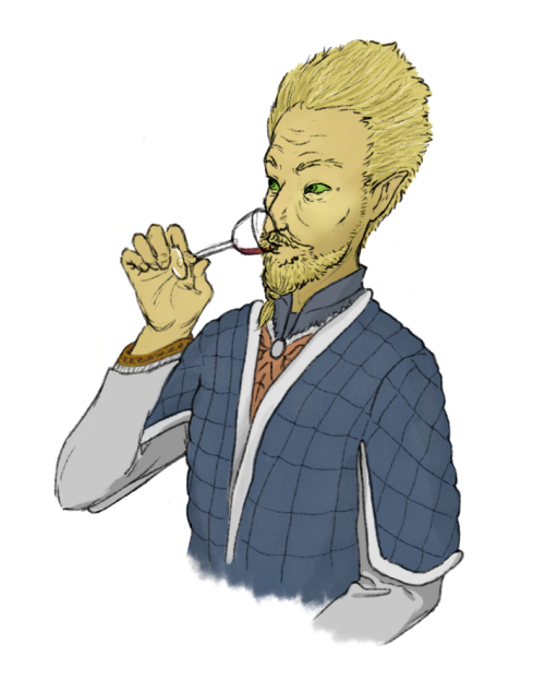 still feeling my favorite Bards College headmaster and drew him while thinking about old paintings o