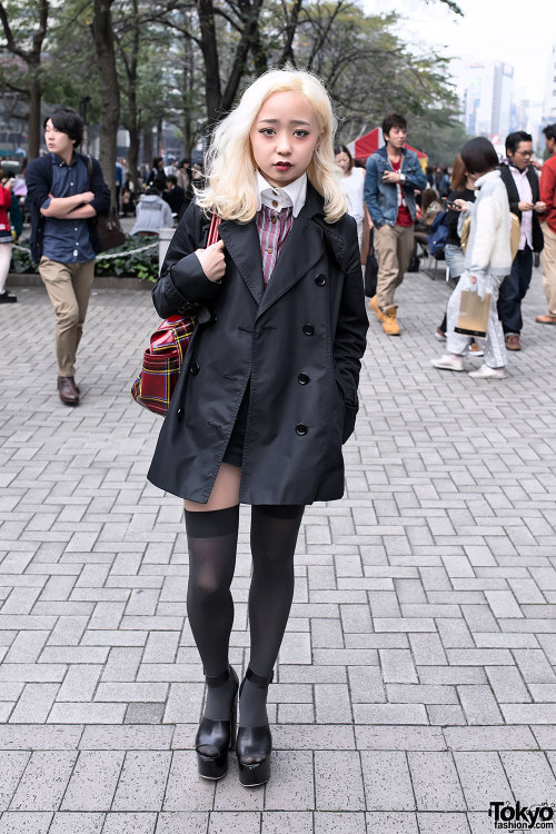 Bunka Fashion College student Risako in Shinjuku w/ fashion from Vivienne Westwood, Topshop &amp