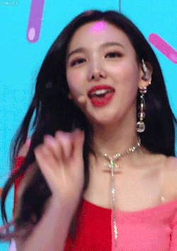 twuce: (180412) nayeon  ♡ what is love? at mcountdown
