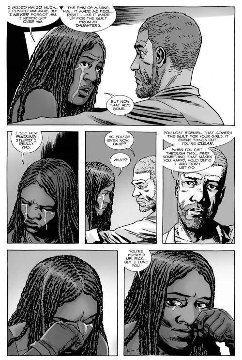 Thinking about these soft Richonne moments we got (before and after the storm) from the oficial comi