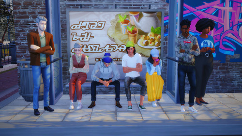 mellindi: xldkx-cc: deco sims release - part 3 -  street people (alt title: these extras saw your 