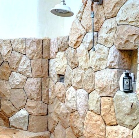 Patio Shower Outside - Coastal Backyard Patio Shower IdeaOutdoor Patio Shower - Coastal Backyard Outdoor