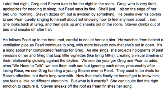 rebeccasugar:  joethejohnston:  For Pearl’s song “It’s Over isn’t it?” the scene is about Pearl accepting a loss. As the series has progressed, she’s learned that she isn’t always right, and that there are things about herself that she’s