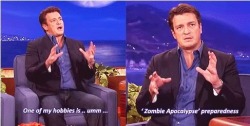 deanplease:  raindropstumble:  lestradeisasilverfox:  Nathan Fillion is not appreciated enough.  Nathan Fillion is the most special of special snowflakes.  Nathan Fillion loves to roller blade.  