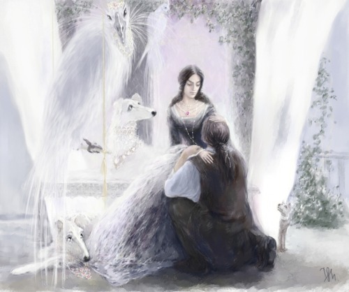 albuum:Earendil at his great-grandmotherEarendil visiting his great-grandmother, Anaire, Fingolfin’s