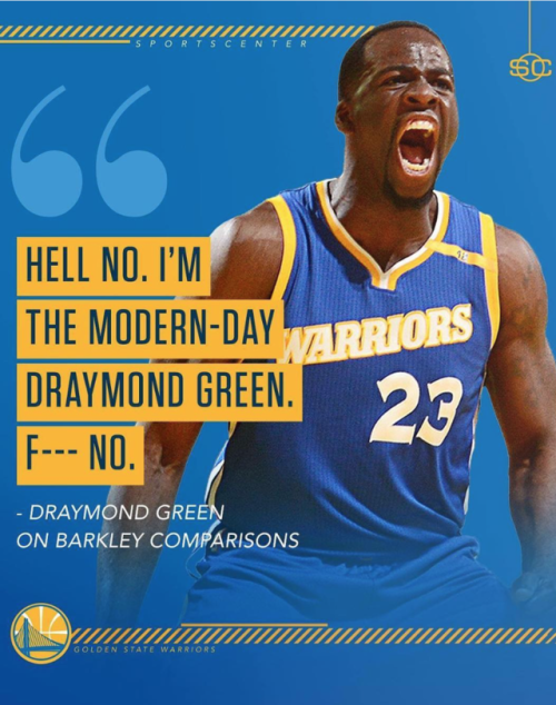 No comparison, Draymond has a ring