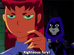 thesylverlining:  Can I just say how cool it was that both of these superheroines’ personalities and powers were explored in this episode? And how well it was done? Starfire was not shamed for being emotional. Her powers come from her emotions. Raven