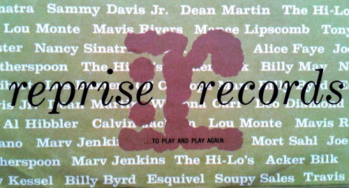 Reprise Records album label, Inner Sleeve, c. 1960. Taken from jazz catalog inner sleeve.