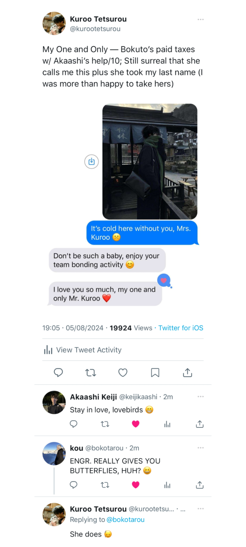 Hi! I Loved Your Rating Pet Name Thread Thing. Could You Please Do The Same For Kuroo Tetsur.
