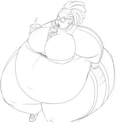 zomboehkinks:She loves herself some milkshakes