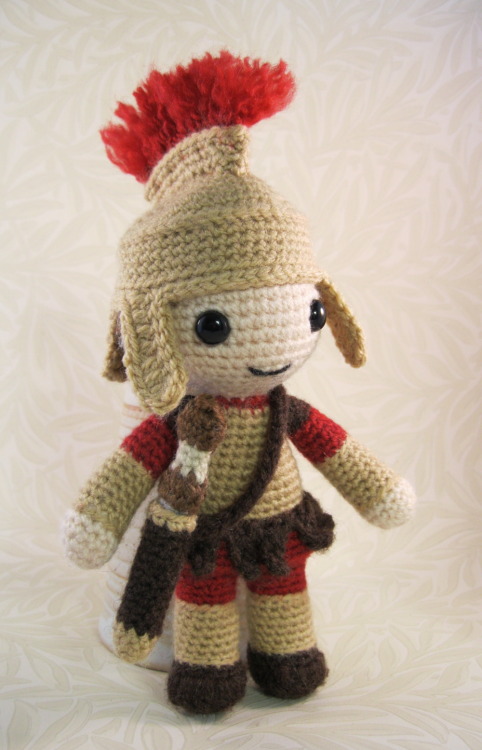 generally-nauseated: lucyravenscar: My latest pattern, to make a cute Roman Soldier amigurumi, is no