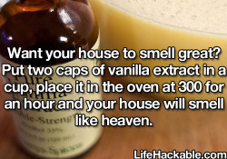 twentyoneandpregnant:  lifehackable:  Hack Life Here  I did this once and I thought it said two CUPS of vanilla extract and my whole house smelled like the pillsburry dough boys butt hole for a month. 