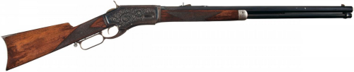 Rare factory engrave Whitney Kennedy lever action rifle, produced between 1879 and 1886.Sold at Auct