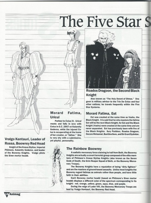 the-bang-doll: Excerpts of a writeup for the intro to the Sleeping Clotho Arc (part of Volume 2), from Animag Magazine issue #8, published in 1989.  It provides a quick overview of the franchise and its author, before summarizing the events of this arc,