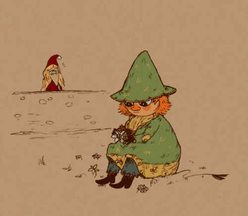 keatulie:backstory for where snufkin gets his patchwork dress seen my other art haha