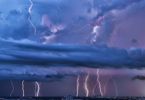 awkwardsituationist:  lightning over the skies of miami photographed by lostINmia from his apartment 