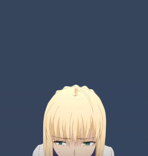 the-azure-wind:Saber’s checkin’ out your blog :D Don’t do it, your innocence will be soiled!