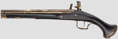 Flintlock pistol originating from Zurich, Switzerland, late 17th century.from Hermann Historica