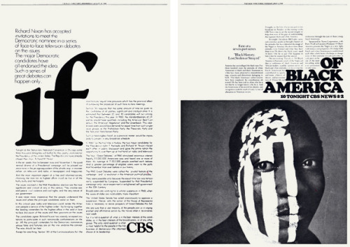 Lou Dorfsman, artwork for CBS, 1960s.Dorfsman joined CBS Radio Network as art director in 1946. Afte