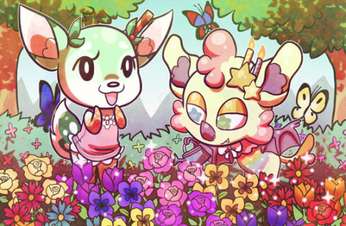 Gardening, stargazing, @lazyy-deer’s Iris and Minty know how to have a stellar time among the most e
