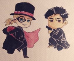 bunny-banchou:Detective!Otabek and PhantomThief!Yurio