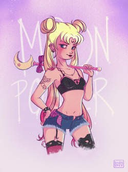 sailoreverything:  bonbon-bunny:  I fell in love with Babs Moon illustration as soon as I saw it… So I decided to make a fanart of it (It’s a kind of Inception fanart… A fanart of another fanart…) But well I just couldn’t help myself… It’s