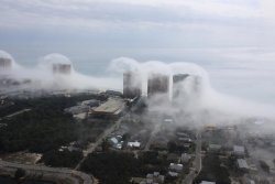 sixpenceee:  Strange Clouds Form Over Panama City Beach, FloridaA photo of mysterious cloud formations in Panama City Beach, Florida, has the weather world buzzing. Pilot JR Hott of Panhandle Helicopters snapped the spectacular shot, which shows low-lying