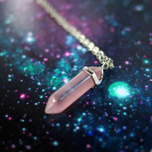 palepastelgoth:  ✧ Pink Catseye Crystal Necklace or Choker  ✧  