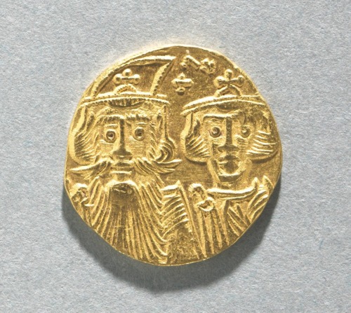 cma-medieval-art: Solidus of Constans II and Constantine IV, 659-661, Cleveland Museum of Art: Medie