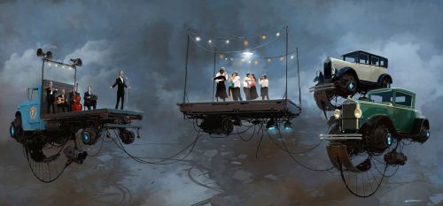 scifiarchive:  Retrofuturistic vehicles by Alejandro “Burda” Burdisio 