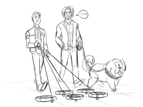 sketchupnfries:Some more DBH and the Roomba Roombalution sketches.  These have been fun to draw, and