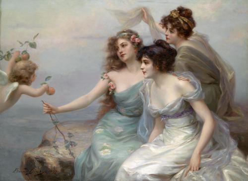 steelylaceribbon:Édouard Bisson, The Three Graces, (1899)