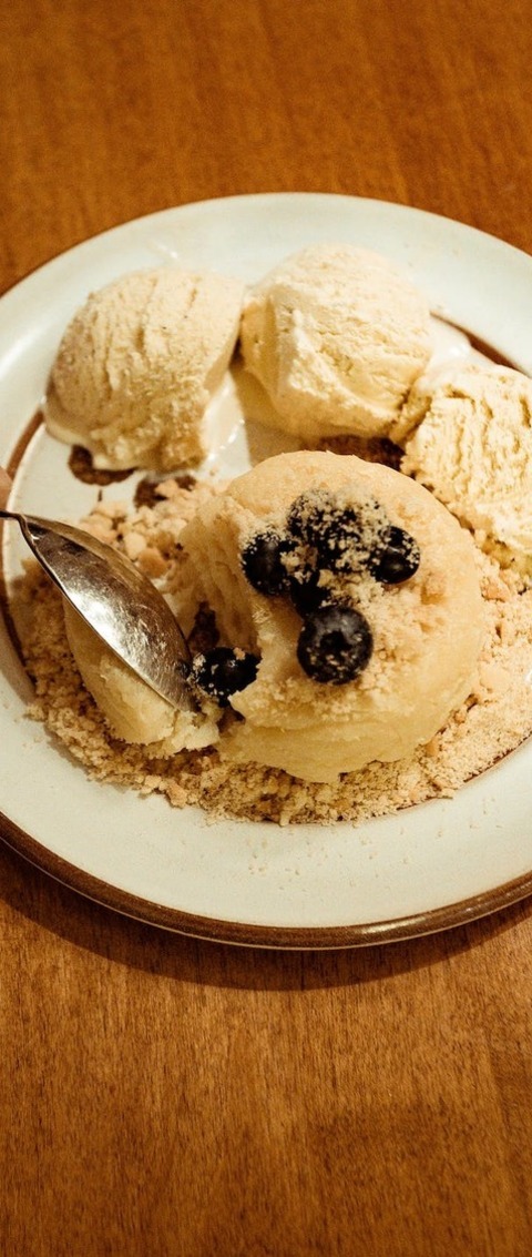 Homemade Maple Walnut Ice Cream With Blueberries Recipe