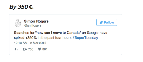 buzzfeed: buzzfeedcanada: My fellow Canadians: Brace yourselves.  Americans are coming. Here&rs