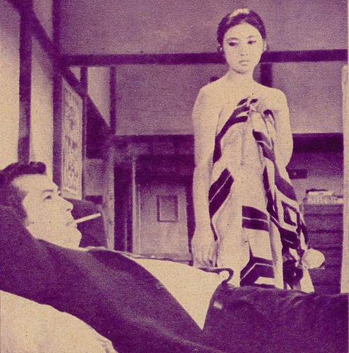 Meiko Kaji (梶芽衣子) and Akira Kobayashi (小林旭) in Women&rsquo;s Police (女の警察), 1969, directed by Mio Ez