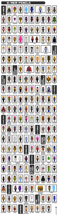 X-Men Heroes Pixels by ~Willianac