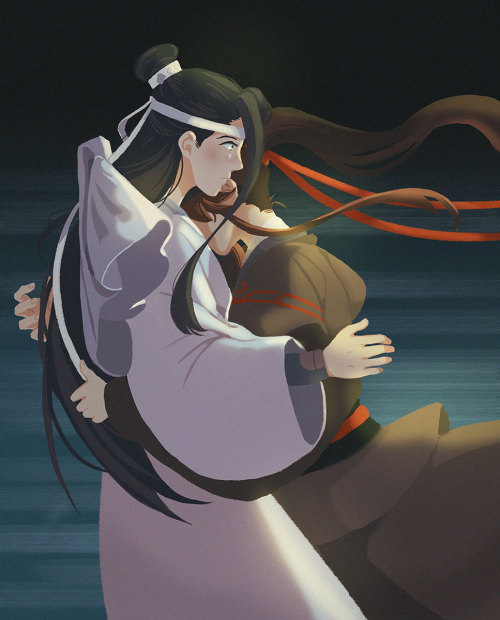 louscribbles:another manhua redraw! wwx must hug his hgj!! 