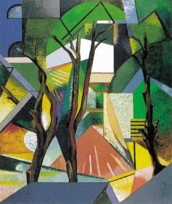 wetreesinart: Auguste Herbin (Fr. 1882-1960), Trois Arbres/Three trees, 1913, huile sur toile, 100 x 85 cm, musée d’art moderne de Céret 