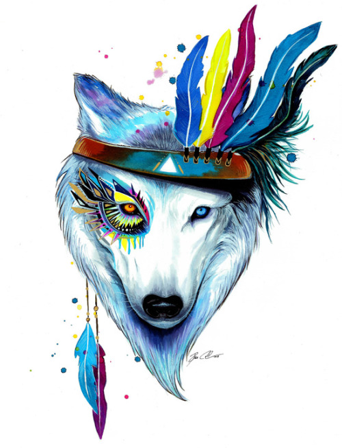 bestof-society6: ART PRINTS BY PEEGEEARTS -In heaven-  -Wild Soul-  “Spirits of the 